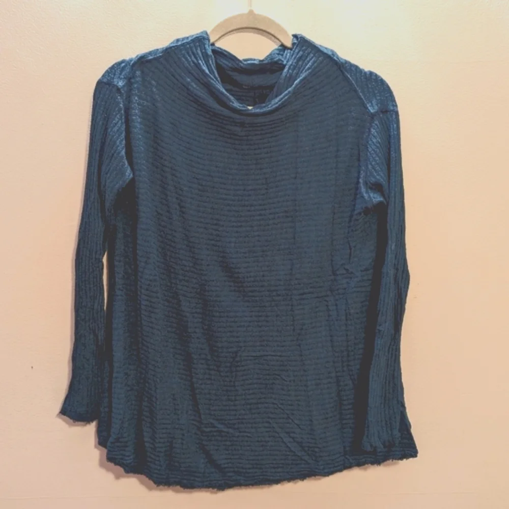 🫰🏼 Free People Open Back Turquoise Waffle Knit Tunic